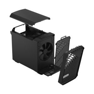 Fractal Design Torrent Nano - Tower - Mini-DTX - keine Spannungsversorgung (ATX) - Black Solid - USB/Audio