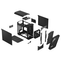 Fractal Design Torrent Nano - Tower - Mini-DTX - keine Spannungsversorgung (ATX) - Black Solid - USB/Audio