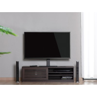 Equip Aufstellung - für LCD-TV / gekrümmter LCD-TV - universal - Kunststoff, rostfreier Stahl, Glas - Schwarz - Bildschirmgröße: 81.3-139.7 cm (32"-55")