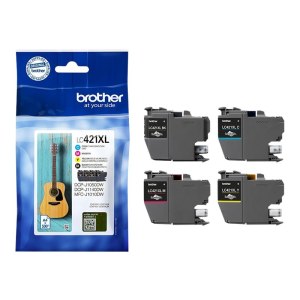 Brother LC421XL - 4er-Pack - XL - Schwarz, Gelb, Cyan,...