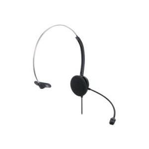 Manhattan Mono On-Ear Headset (USB), Microphone Boom (padded), Retail Box Packaging, Adjustable Headband, In-Line Volume Control, Ear Cushion, USB-A for both sound and mic use, cable 1.5m, Three Year Warranty