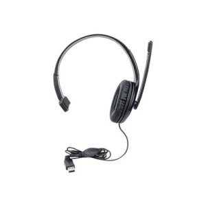 Manhattan Mono Over-Ear Headset (USB), Microphone Boom (padded), Retail Box Packaging, Adjustable Headband, In-Line Volume Control, Ear Cushion, USB-A for both sound and mic use, cable 1.5m, Three Year Warranty