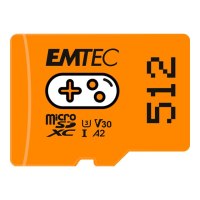 EMTEC MicroSD Card 512GB SDXC CL.10 UHS1 U3 V30 A1 Gaming