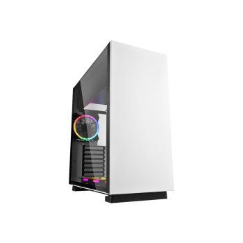 Sharkoon Pure Steel RGB - Midi ATX Tower - PC - Acciaio - Vetro temperato - Bianco - ATX,CEB,EATX,EEB,Micro ATX,Mini-ITX - Multi