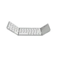 MEDIARANGE Tastatur Wireless 63 Ta. faltbar Toch. DE silber