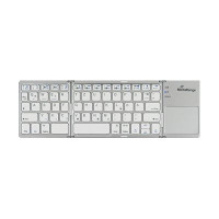 MEDIARANGE Tastatur Wireless 63 Ta. faltbar Toch. DE silber