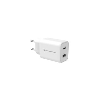 Conceptronic Ladegerät 2Port 33W 1xUSB-C PD weiß