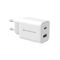 Conceptronic Ladegerät 2Port 33W 1xUSB-C PD weiß