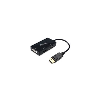 Equip Displayport->HDMI/VGA/DVI Adapter St/Bu schwarz - Adapter