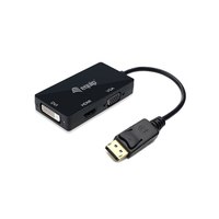 Equip Displayport->HDMI/VGA/DVI Adapter St/Bu schwarz - Adapter