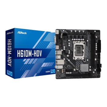 ASRock H610M-HDV - Motherboard - micro ATX - LGA1700-Sockel - H610 Chipsatz - USB 3.2 Gen 1 - Gigabit LAN - Onboard-Grafik (CPU erforderlich)