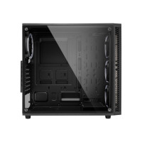 Sharkoon TG4M RGB - ATX Case - E-ATX - Seitenteil mit Fenster (gehärtetes Glas) - keine Spannungsversorgung - Schwarz - USB/Audio