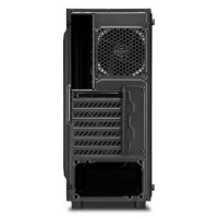 Sharkoon TG4M RGB - ATX Case - E-ATX - Seitenteil mit Fenster (gehärtetes Glas) - keine Spannungsversorgung - Schwarz - USB/Audio