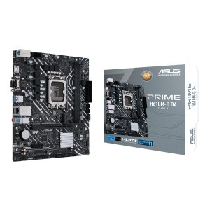 ASUS PRIME H610M-D D4 - Motherboard - micro ATX - LGA1700-Sockel - H610 Chipsatz - USB 3.2 Gen 1 - Gigabit LAN - Onboard-Grafik (CPU erforderlich)