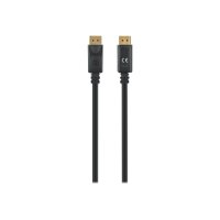 Manhattan DisplayPort 1.4 Cable, 8K@60hz, 1m, PVC Cable, Male to Male, With Latches, Fully Shielded, Black, Lifetime Warranty, Polybag