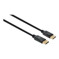 Manhattan DisplayPort 1.4 Cable, 8K@60hz, 1m, PVC Cable, Male to Male, With Latches, Fully Shielded, Black, Lifetime Warranty, Polybag