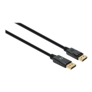 Manhattan DisplayPort 1.4 Cable, 8K@60hz, 2m, PVC Cable, Male to Male, With Latches, Fully Shielded, Black, Lifetime Warranty, Polybag - DisplayPort-Kabel - DisplayPort (M)