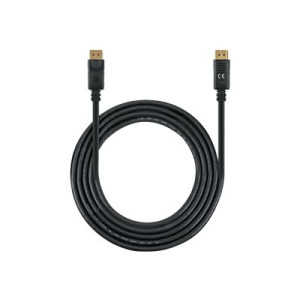 Manhattan DisplayPort 1.4 Cable, 8K@60hz, 2m, PVC Cable, Male to Male, With Latches, Fully Shielded, Black, Lifetime Warranty, Polybag