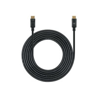 Manhattan DisplayPort 1.4 Cable, 8K@60hz, 3m, PVC Cable, Male to Male, With Latches, Fully Shielded, Black, Lifetime Warranty, Polybag