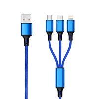 ACV 2GO 797151 - 1,5 m - USB B - USB C/Micro-USB B/Lightning - Schwarz - Blau