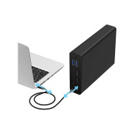 ICY BOX Geh. USB 3.2 2.5"+3.5" SATA3 HDD/SSD Typ-C m.Hub - Drive Enclosure - 2,5"