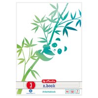 Herlitz GREENline. Färbung: Abbildung, Produktfarbe: Grün, Weiß, Format: A4, Blätteranzahl: 50 Blätter, Mediengewicht: 70 g/m², Art des linierten Papiers: Liniertes Papier, Bucheinband-Typ: Taschenbuch