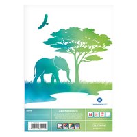 Herlitz Zeichenblock A4 GREENline Elefant 20 Blatt. Typ: Kunstdruckpapierblock, Blätteranzahl: 20 Blätter, Mediengewicht: 100 g/m²