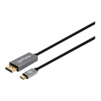 Manhattan USB-C to DisplayPort 1.4 Cable, 8K@60Hz, 3m, Male to Male, Black, Three Year Warranty, Polybag - USB/DisplayPort-Adapter - 24 pin USB-C (M)