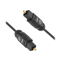 Manhattan Toslink Digital Optical AudioCable, 3m, Male/Male, Toslink S/PDIF, Gold plated contacts, Lifetime Warranty, Polybag