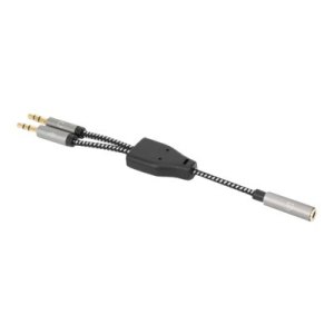 Manhattan Headset-Adapterkabel mit Aux Y-Audiosplitter 15cm