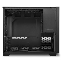 Sharkoon MS-Y1000 - microATX - Seitenteil mit Fenster (gehärtetes Glas) - keine Spannungsversorgung (ATX) - Schwarz - USB/Audio