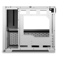 Sharkoon MS-Y1000 - microATX - Seitenteil mit Fenster (gehärtetes Glas) - keine Spannungsversorgung (ATX) - weiß - USB/Audio