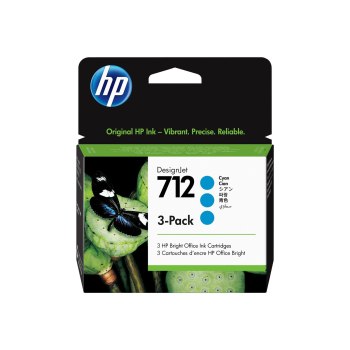 HP 712 - 3er-Pack - 29 ml - Cyan - Original - DesignJet