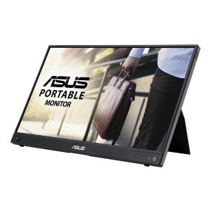 ASUS ZenScreen GO MB16AWP - LED-Monitor - 39.6 cm (15.6") - tragbar - 1920 x 1080 Full HD (1080p) @ 60 Hz - IPS - 250 cd/m² - 1000:1 - 5 ms - Mini HDMI, USB-C - Lautsprecher - Gun Metal Black