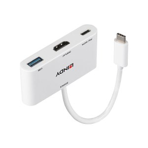 Lindy Videoadapter - 24 pin USB-C männlich zu HDMI, USB Typ A, USB-C (nur Spannung)