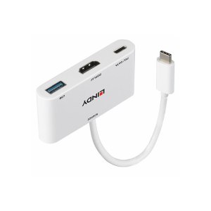 Lindy Videoadapter - 24 pin USB-C männlich zu HDMI, USB Typ A, USB-C (nur Spannung)