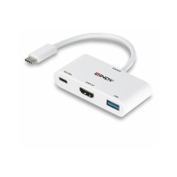 Lindy Videoadapter - 24 pin USB-C männlich zu HDMI, USB Typ A, USB-C (nur Spannung)