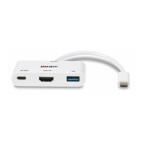 Lindy Videoadapter - 24 pin USB-C männlich zu HDMI, USB Typ A, USB-C (nur Spannung)