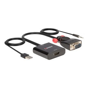 Lindy Adapter - HD-15 (VGA), stereo mini jack, USB (power...