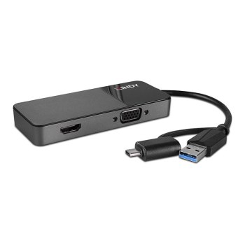 Lindy Adapter - USB Type A male to HD-15 (VGA), HDMI