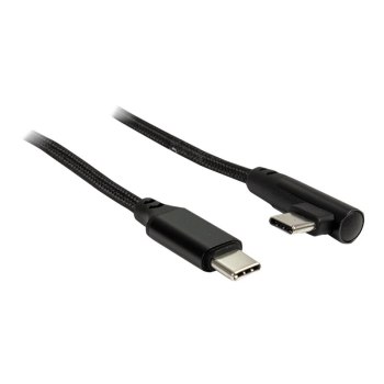 Inter-Tech USB cable - USB-C (M) straight to USB-C (M) angled