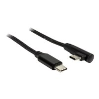 Inter-Tech USB cable - USB-C (M) straight to USB-C (M) angled