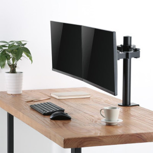 LogiLink - Befestigungskit - einstellbarer Arm - für 2 LCD-Displays - Stahl - Schwarz - Bildschirmgröße: 43.2-81.3 cm (17"-32") - Klemmmontage, Tülle