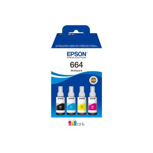 Epson EcoTank 664 - 4-pack - black, yellow, cyan, magenta