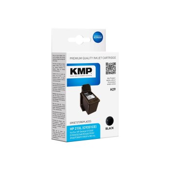 KMP H29 - Inchiostro a base di pigmento - Nero - HP DeskJet 3910 - 3915 - 3920 - 3940 - 3940 V - 3950 - D 1300 - D 1311 - D 1320 - D 1330 - D 1341 - D 1360 - D... - 1 pezzo(i) - Stampa inkjet - Resa elevata (XL)