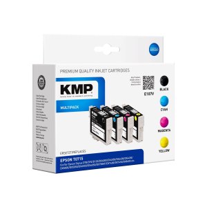 KMP MULTIPACK E107V - 4er-Pack - Schwarz, Gelb, Cyan, Magenta