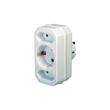 Brennenstuhl Adapter with 2 + 1 sockets - White