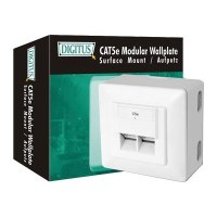 DIGITUS CAT 5e, Class D, wall outlet, shielded, surface mount