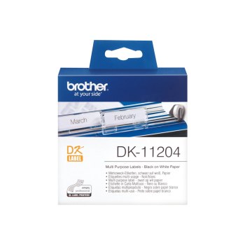 Brother DK-11204 - Schwarz auf Weiß - 17 x 54 mm 400 Etikett(en) (1 Rolle(n)