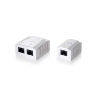 equip - Installationskasten Netzwerkoberfläche - CAT 6 - UTP - RJ-45 X 2 - Pure White, RAL 9010